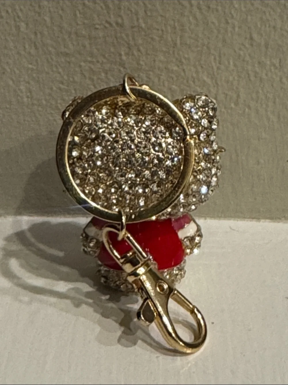 Hello Kitty Red Dress Crystal Keychain